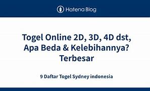 Apa Itu 2D Togel 3D